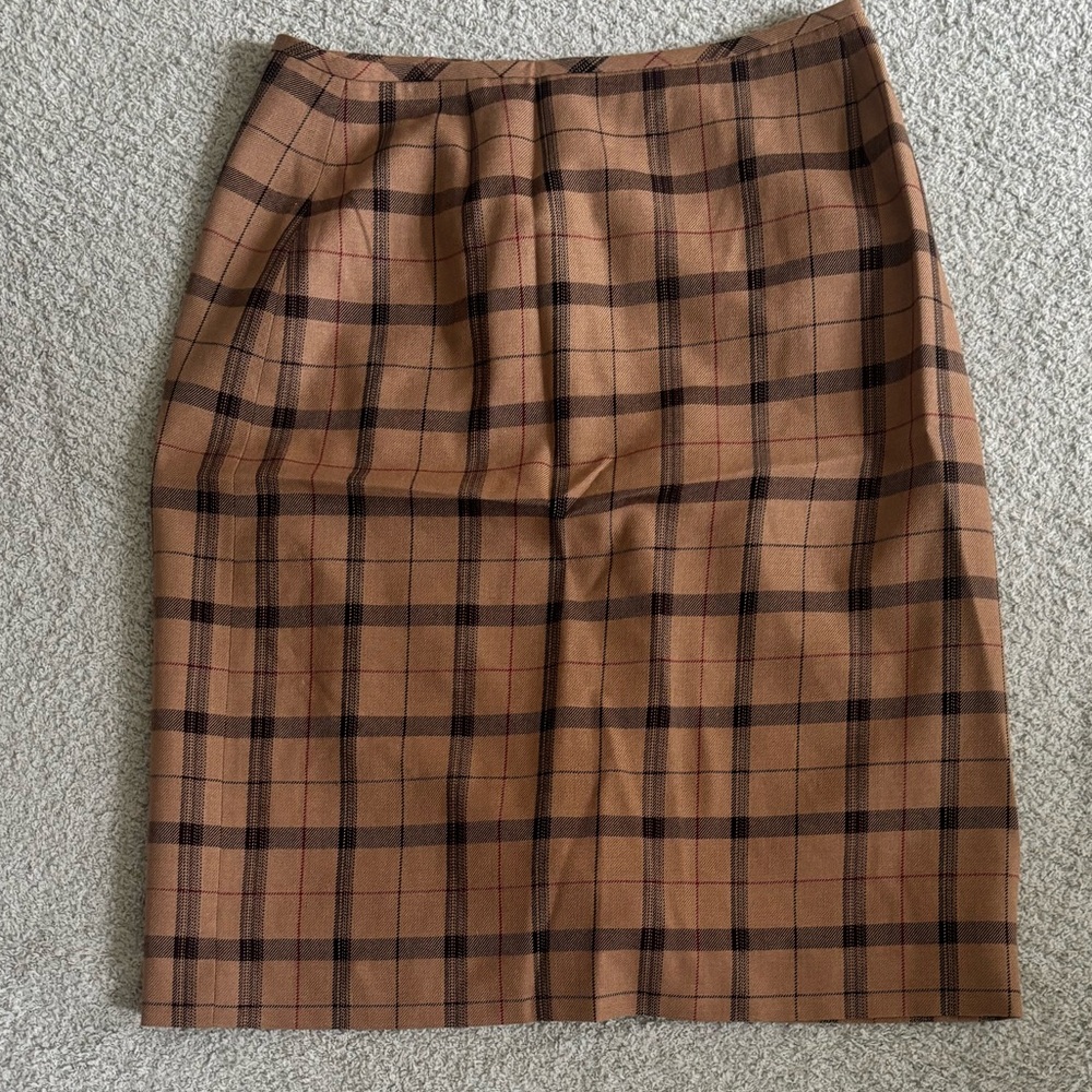 Casual Corner Brown Tan Pencil Skirt for Work